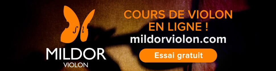 Cours de violon en ligne Mildor Violon Bill Board