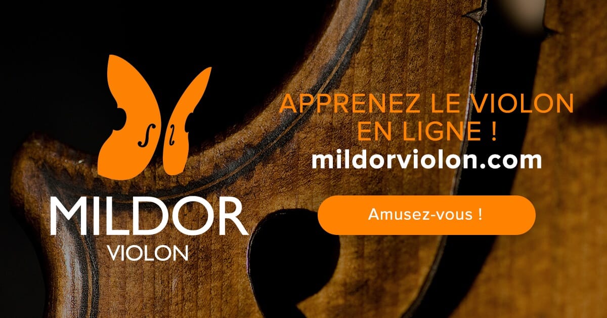 Cours de violon en ligne Mildor Violon Publication Facebook