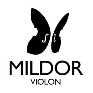 Logo Mildor Violon cours de violon en ligne Noir Noir Fond Blanc