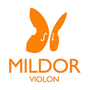Logo Mildor Violon cours de violon en ligne Orange Orange Fond Blanc